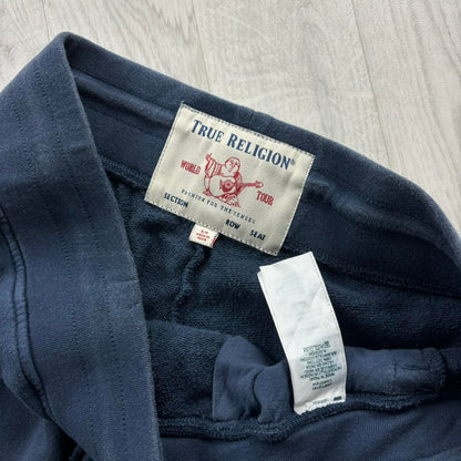 VINTAGE 00s TRUE RELIGION BAGGY COTTON SWEATPANTS NAVY