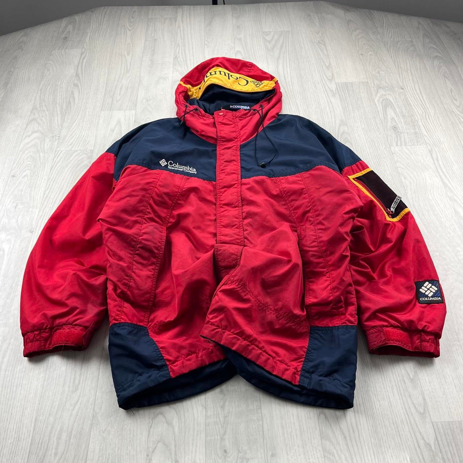 VINTAGE Y2K COLUMBIA TECHNICAL PADDED SKI JACKET RED