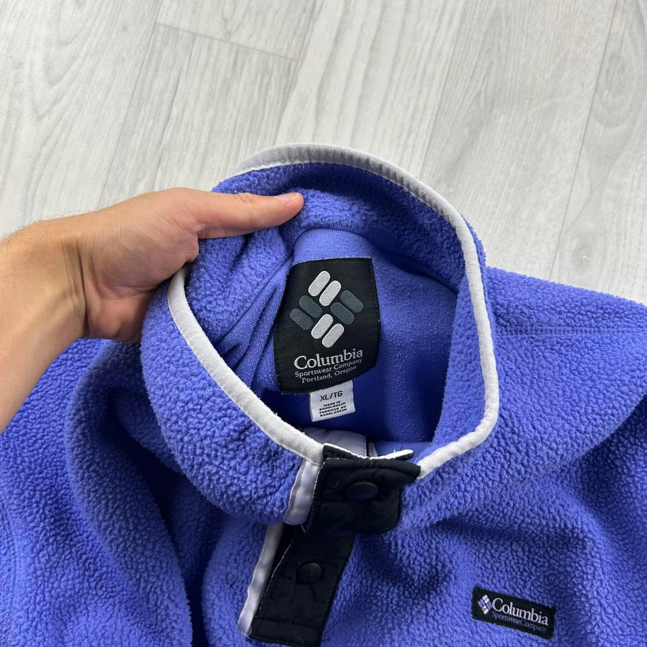 VINTAGE Y2K COLUMBIA SNAP T FLEECE PURPLE