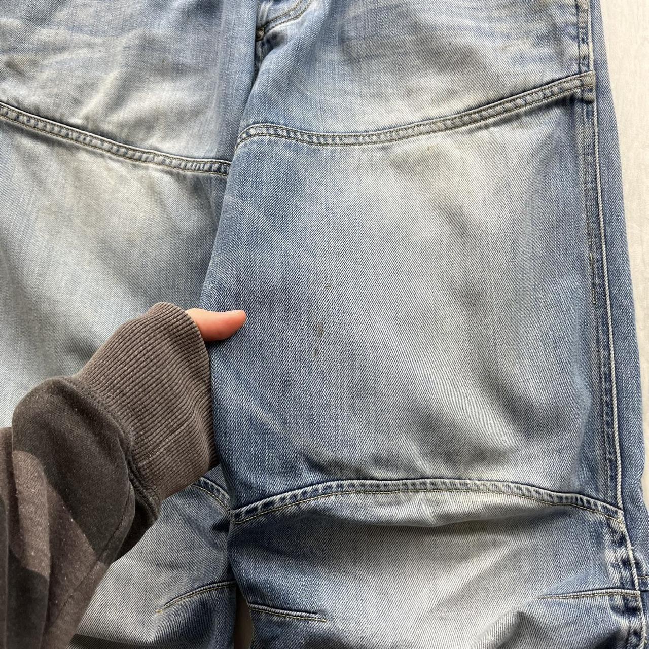 VINTAGE G STAR BAGGY STRAIGHT LEG JEANS LIGHT BLUE