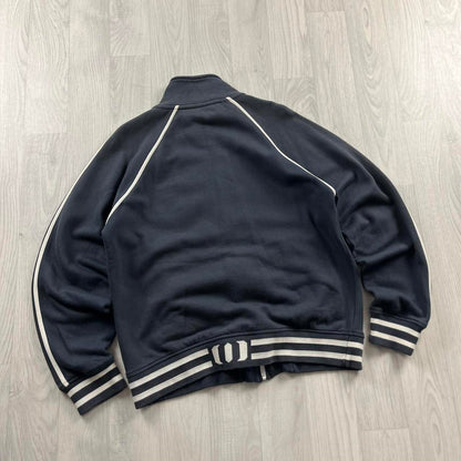 VINTAGE Y2K ANIMAL STRIPED ZIP SWEATSHIRT NAVY