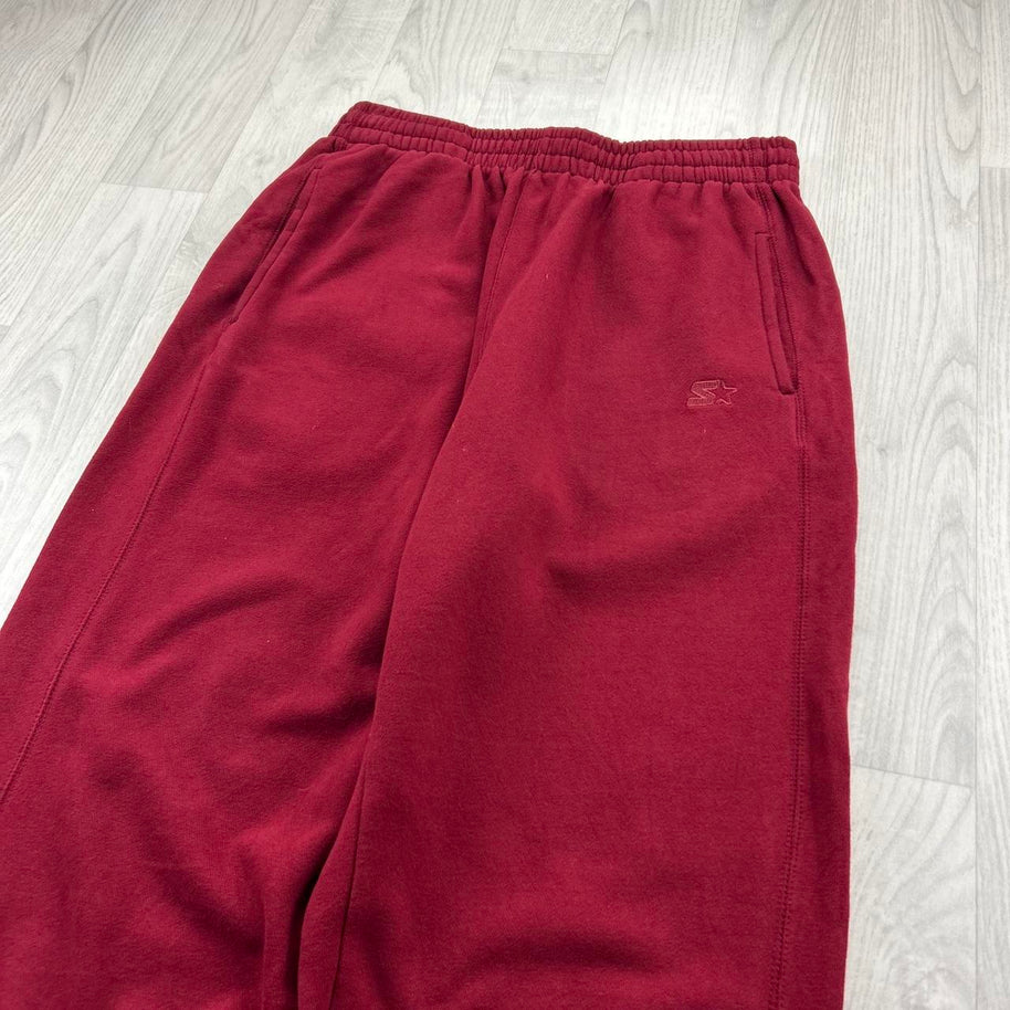 VINTAGE Y2K STARTER BAGGY COTTON SWEATPANTS RED