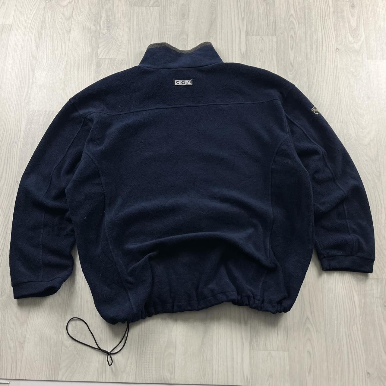 VINTAGE Y2K NHL CCM ZIP UP FLEECE NAVY