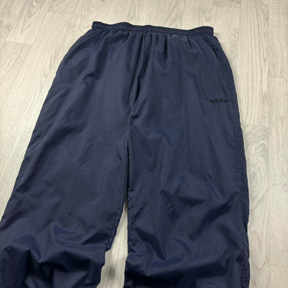 VINTAGE 90s ADIDAS BAGGY TRACKSUIT BOTTOMS NAVY