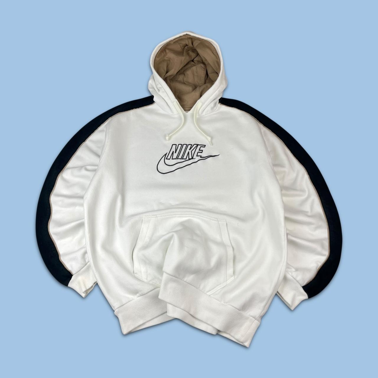 VINTAGE Y2K NIKE SPELL OUT HOODIE WHITE