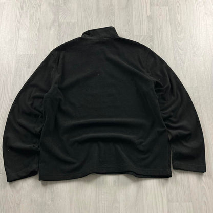 VINTAGE Y2K STARTER QUARTER ZIP FLEECE SWEATSHIRT BLACK