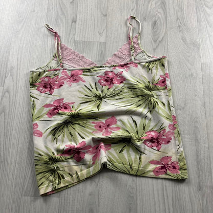 VINTAGE Y2K MORGAN DE TOI FLORAL CAMI TOP PINK