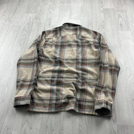 VINTAGE 00s PATAGONIA CHECKERED LONG SLEEVE BUTTON UP FLANNEL SHIRT BEIGE