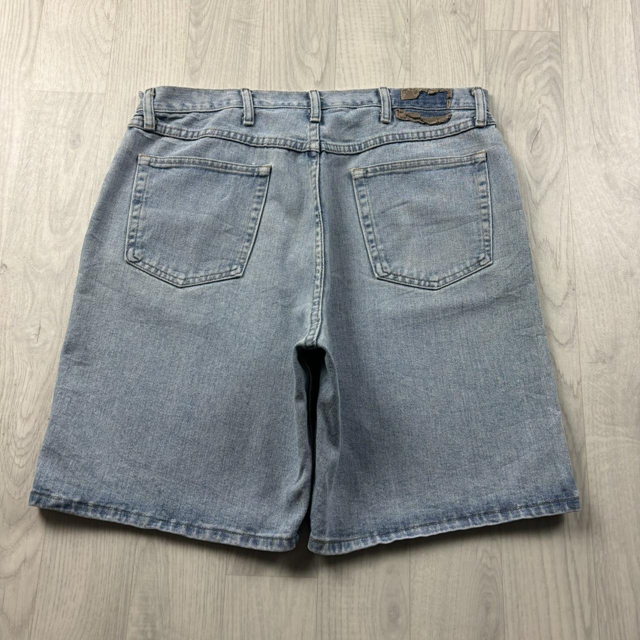 VINTAGE 00s WRANGLER BAGGY LOOSE JORTS LIGHT BLUE