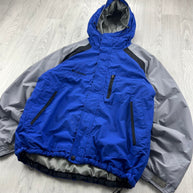 VINTAGE Y2K COLUMBIA TECHNICAL UTILITY SKI JACKET BLUE / GREY