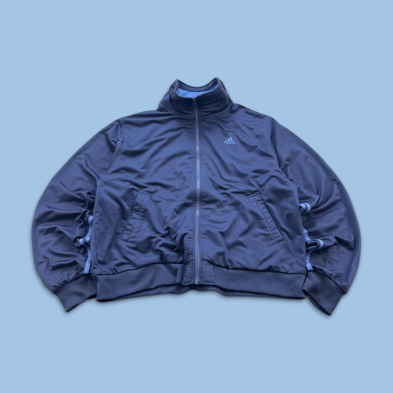 VINTAGE Y2K ADIDAS ZIP UP CROPPED TRACK JACKET PURPLE
