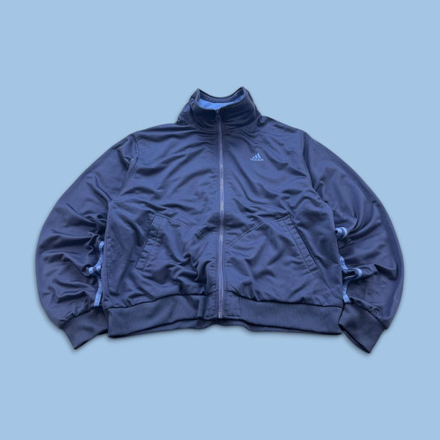 VINTAGE Y2K ADIDAS ZIP UP CROPPED TRACK JACKET PURPLE