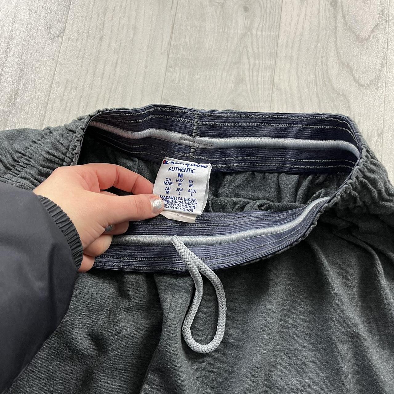 VINTAGE 00s CHAMPION LIGHTWEIGHT BAGGY COTTON SWEATPANTS GREY