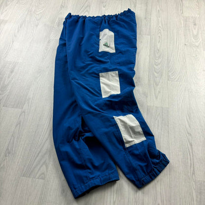 VINTAGE 90s ADIDAS EQUIPMENT BAGGY TRACKSUIT BOTTOMS BLUE