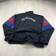 VINTAGE 90s ADIDAS PANELLED WINDBREAKER JACKET BLACK
