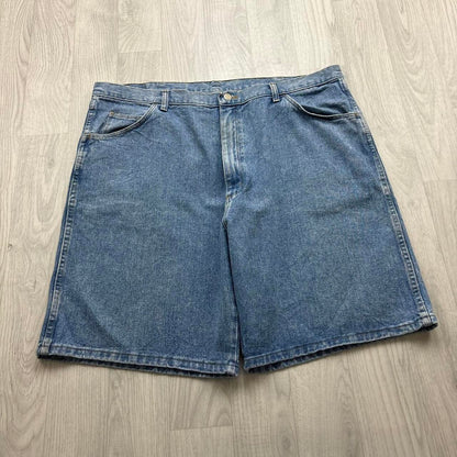 VINTAGE 00s WRANGLER BAGGY LOOSE JORTS LIGHT BLUE
