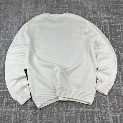 VINTAGE Y2K CHAPS CHUNKY ESSENTIAL KNITTED JUMPER WHITE