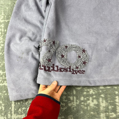 VINTAGE Y2K QUIKSILVER QUARTER ZIP FLEECE PURPLE LILAC