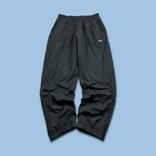 VINTAGE Y2K NIKE BAGGY TRACKSUIT BOTTOMS GREY / BLACK