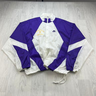 VINTAGE 90s NIKE WINDBREAKER JACKET PURPLE / WHITE