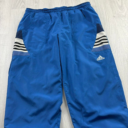 VINTAGE Y2K ADIDAS BAGGY TRACKSUIT BOTTOMS BLUE