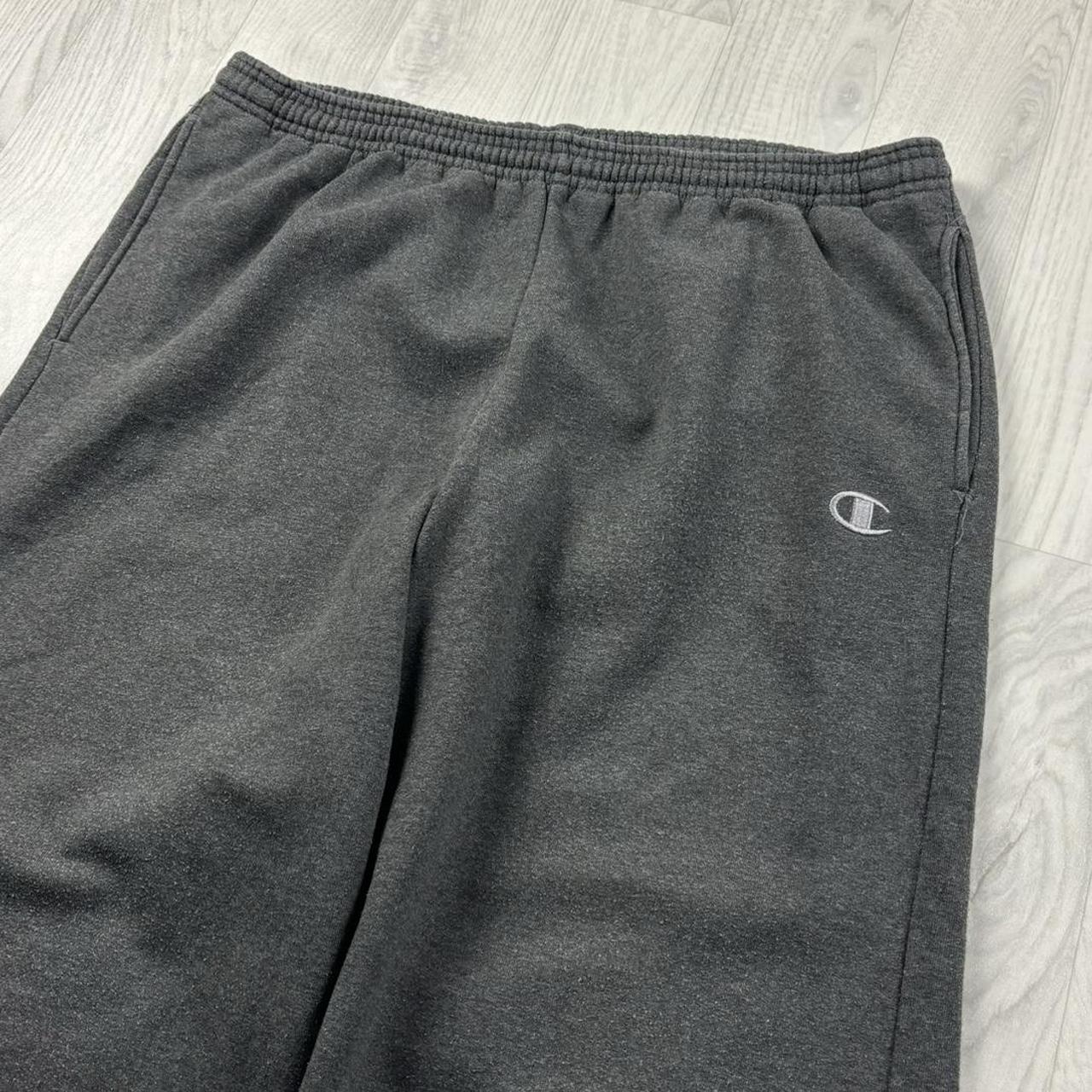 VINTAGE 00s CHAMPION BAGGY COTTON SWEATPANTS CHARCOAL GREY