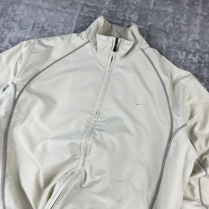 VINTAGE Y2K NIKE WINDBREAKER TRACKSUIT SPORTY JACKET CREAM