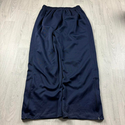 VINTAGE Y2K ADIDAS WIDE LEG TRACKSUIT BOTTOMS NAVY
