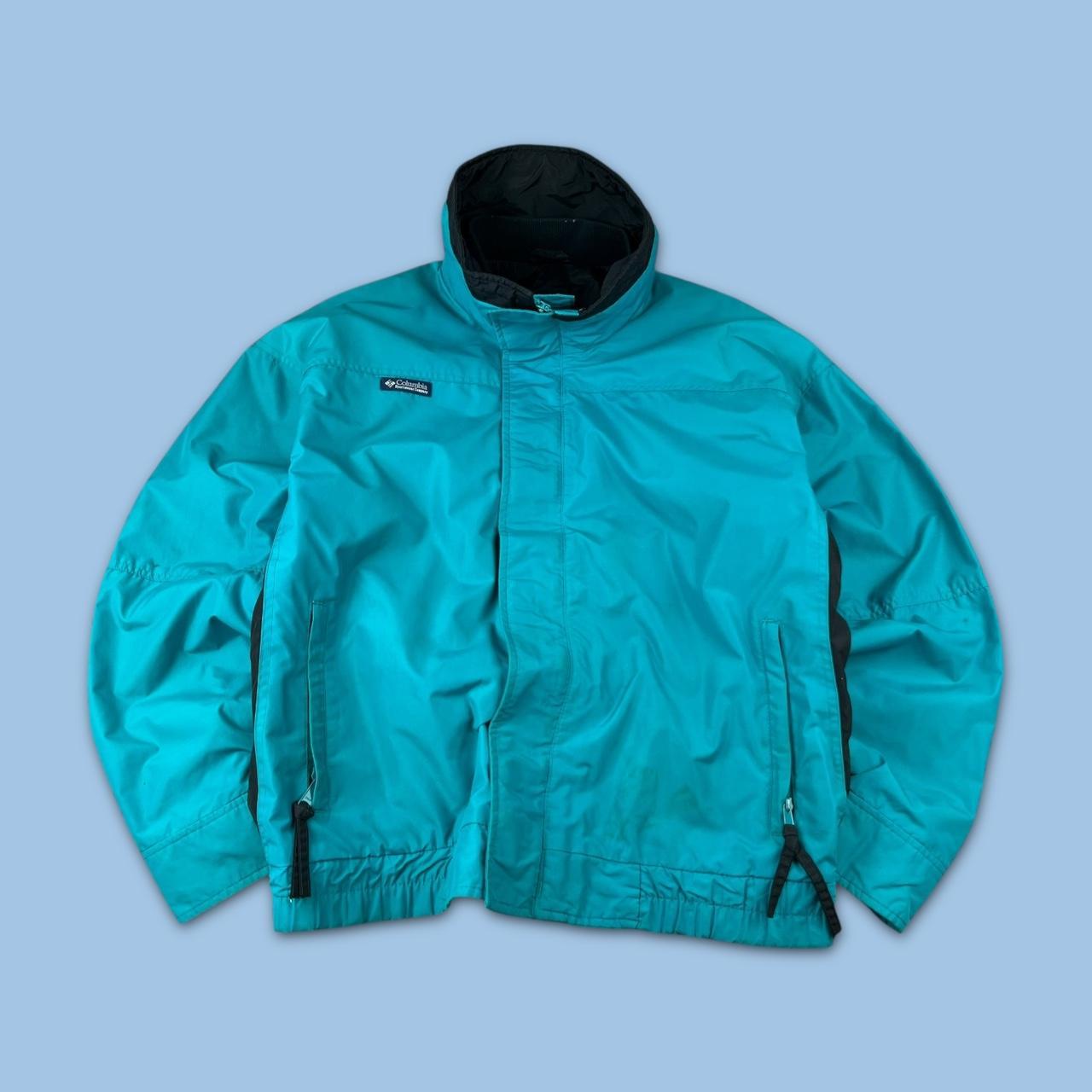 VINTAGE 00s COLUMBIA UTILITY BOMBER JACKET TURQUOISE
