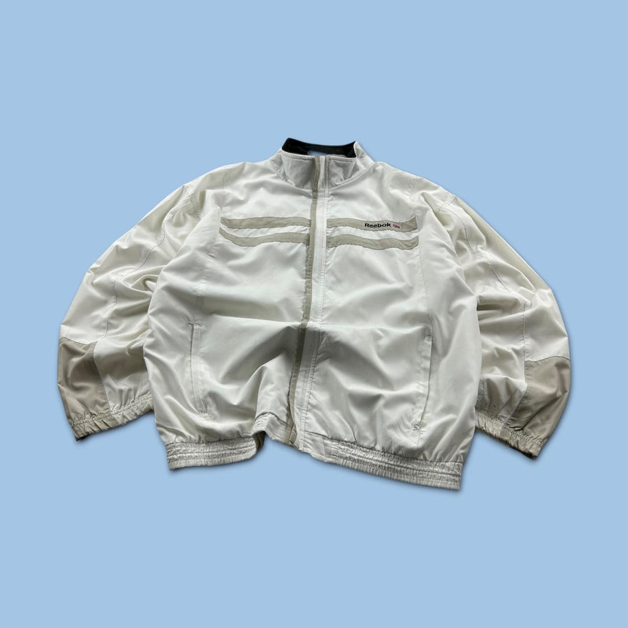 VINTAGE Y2K REEBOK LIGHTWEIGHT TRACK JACKET WHITE