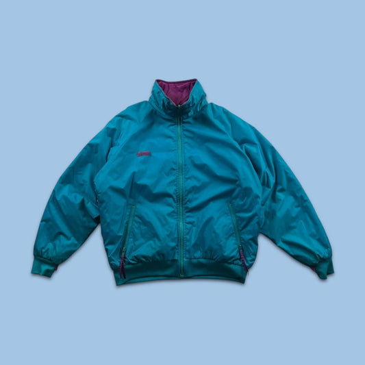VINTAGE 00s COLUMBIA REVERSIBLE PADDED JACKET PURPLE BLUE