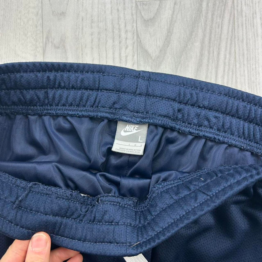 VINTAGE Y2K NIKE BAGGY SIDE STRIPE TRACKSUIT BOTTOMS NAVY