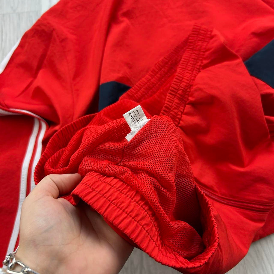 VINTAGE Y2K ADIDAS WINDBREAKER TRACK JACKET RED
