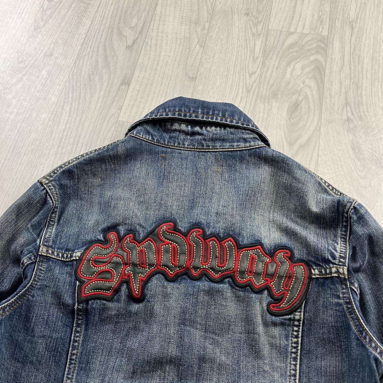 VINTAGE Y2K EMBROIDERED HIP HOP DENIM JACKET BLUE