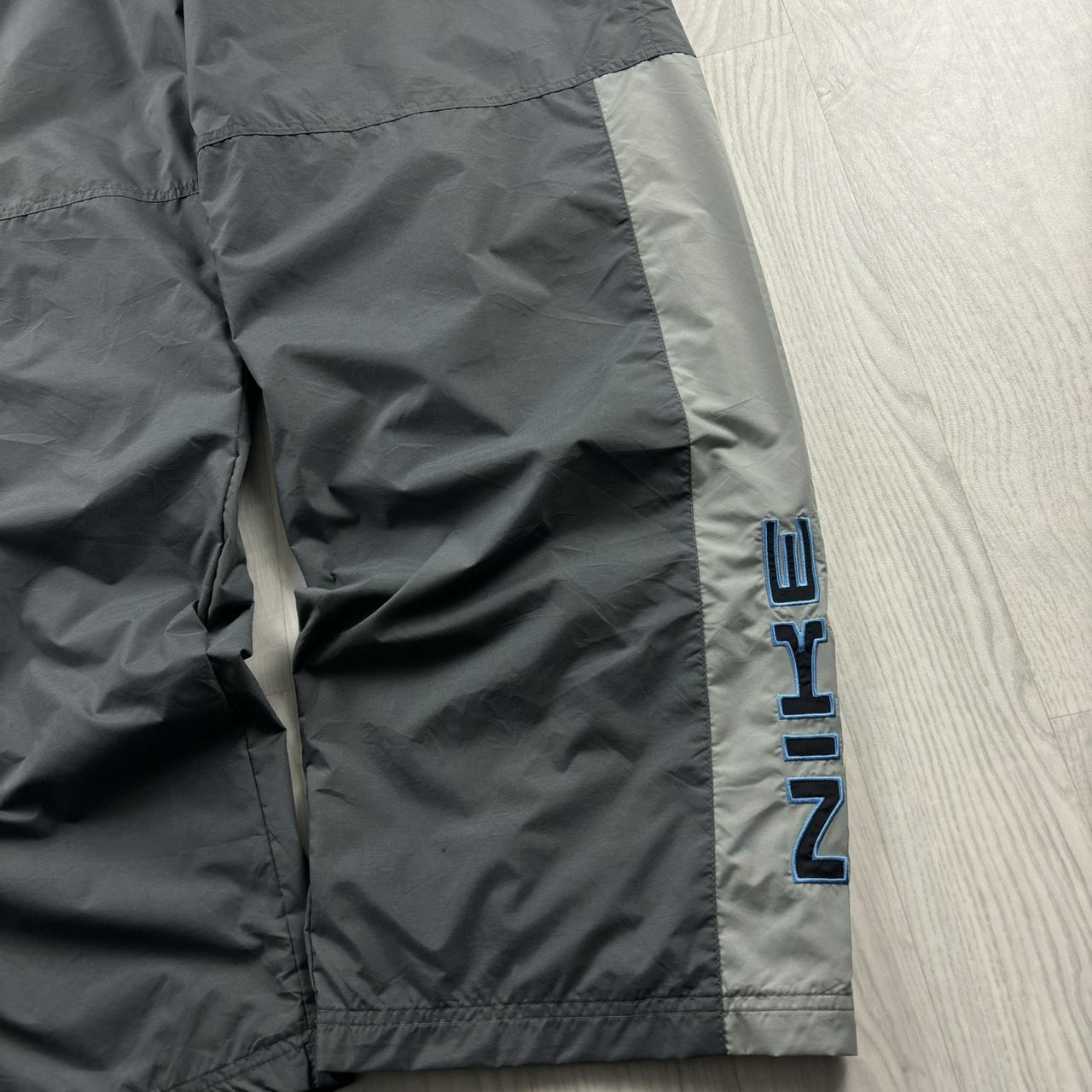 VINTAGE Y2K NIKE WIDE LEG BAGGY TRACKSUIT BOTTOMS GREY