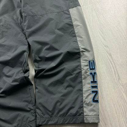 VINTAGE Y2K NIKE WIDE LEG BAGGY TRACKSUIT BOTTOMS GREY