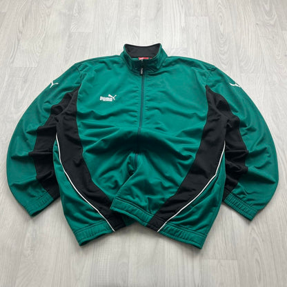 VINTAGE Y2K PUMA ZIP UP TRACKSUIT JACKET GREEN