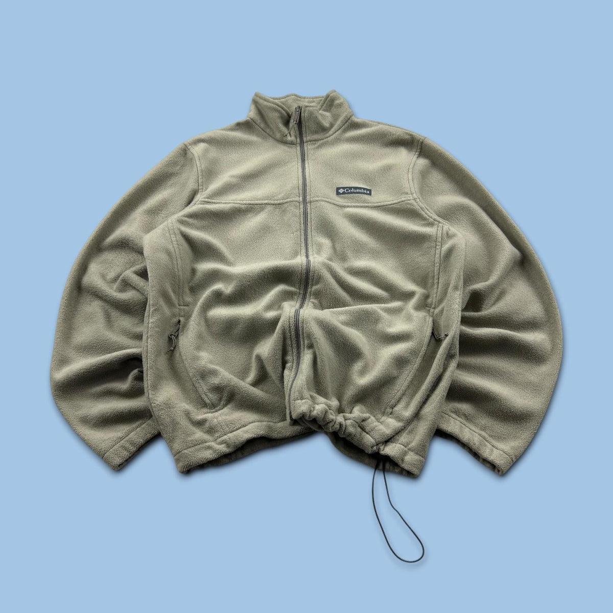 VINTAGE Y2K COLUMBIA ZIP UP FLEECE JACKET BEIGE
