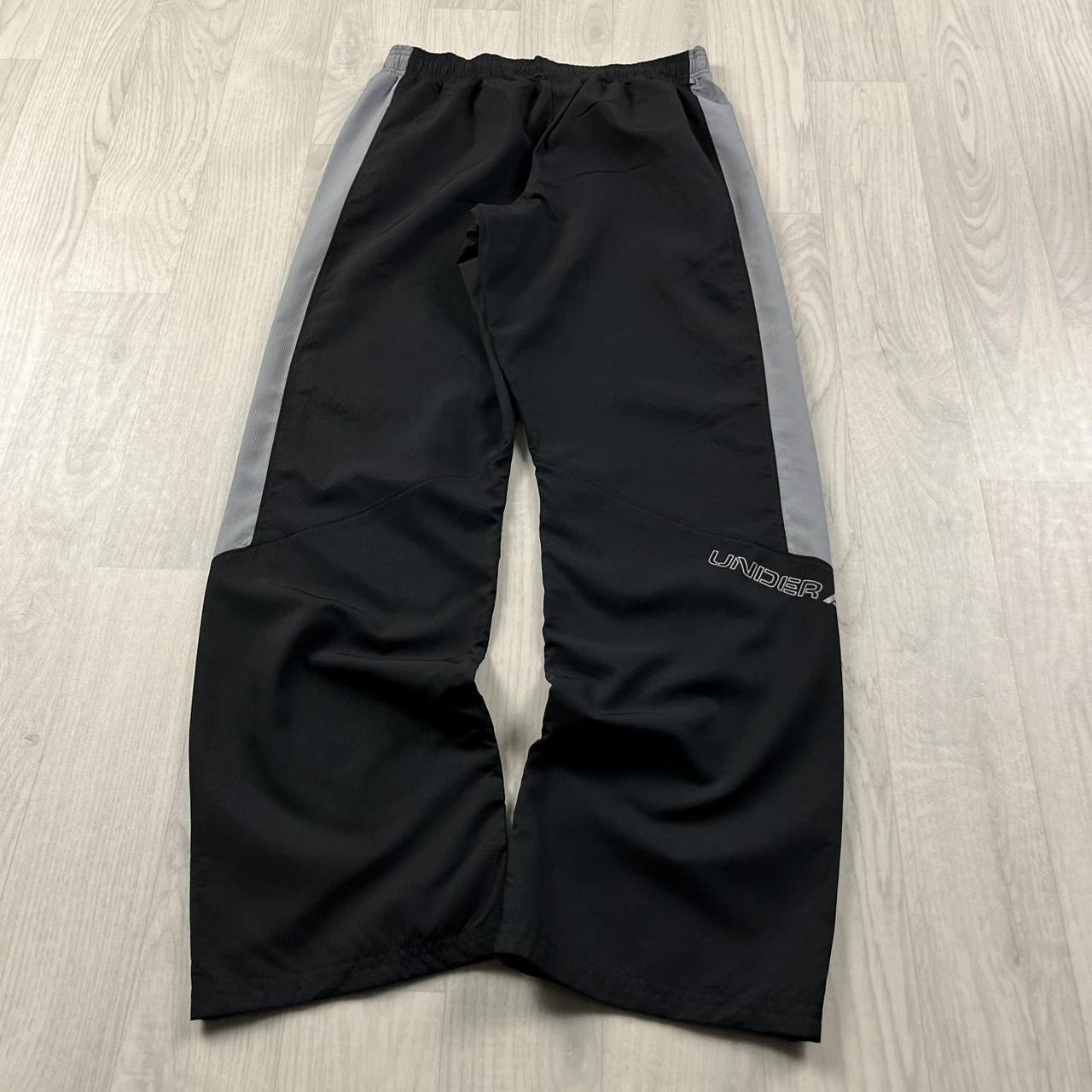 VINTAGE Y2K UNDER ARMOUR BAGGY TRACKSUIT BOTTOMS BLACK