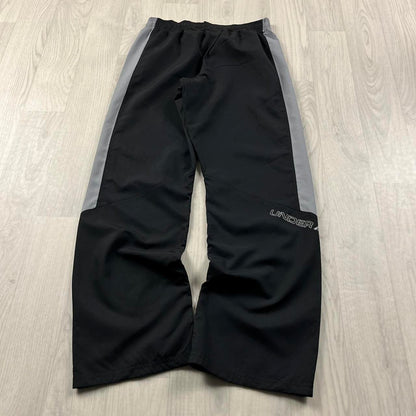VINTAGE Y2K UNDER ARMOUR BAGGY TRACKSUIT BOTTOMS BLACK