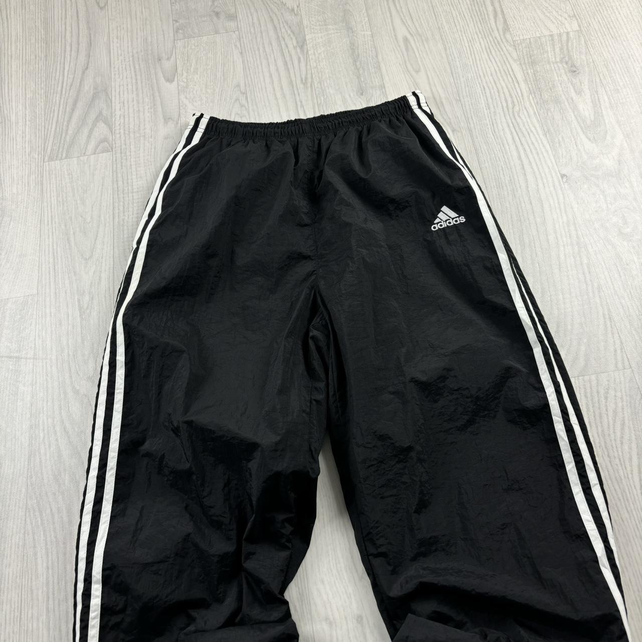 VINTAGE 90s ADIDAS BAGGY TRACKSUIT BOTTOMS BLACK