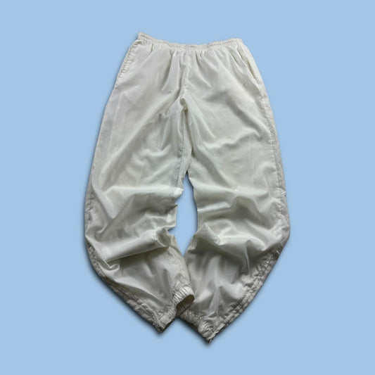 VINTAGE 90s NIKE BAGGY TRACKSUIT BOTTOMS WHITE