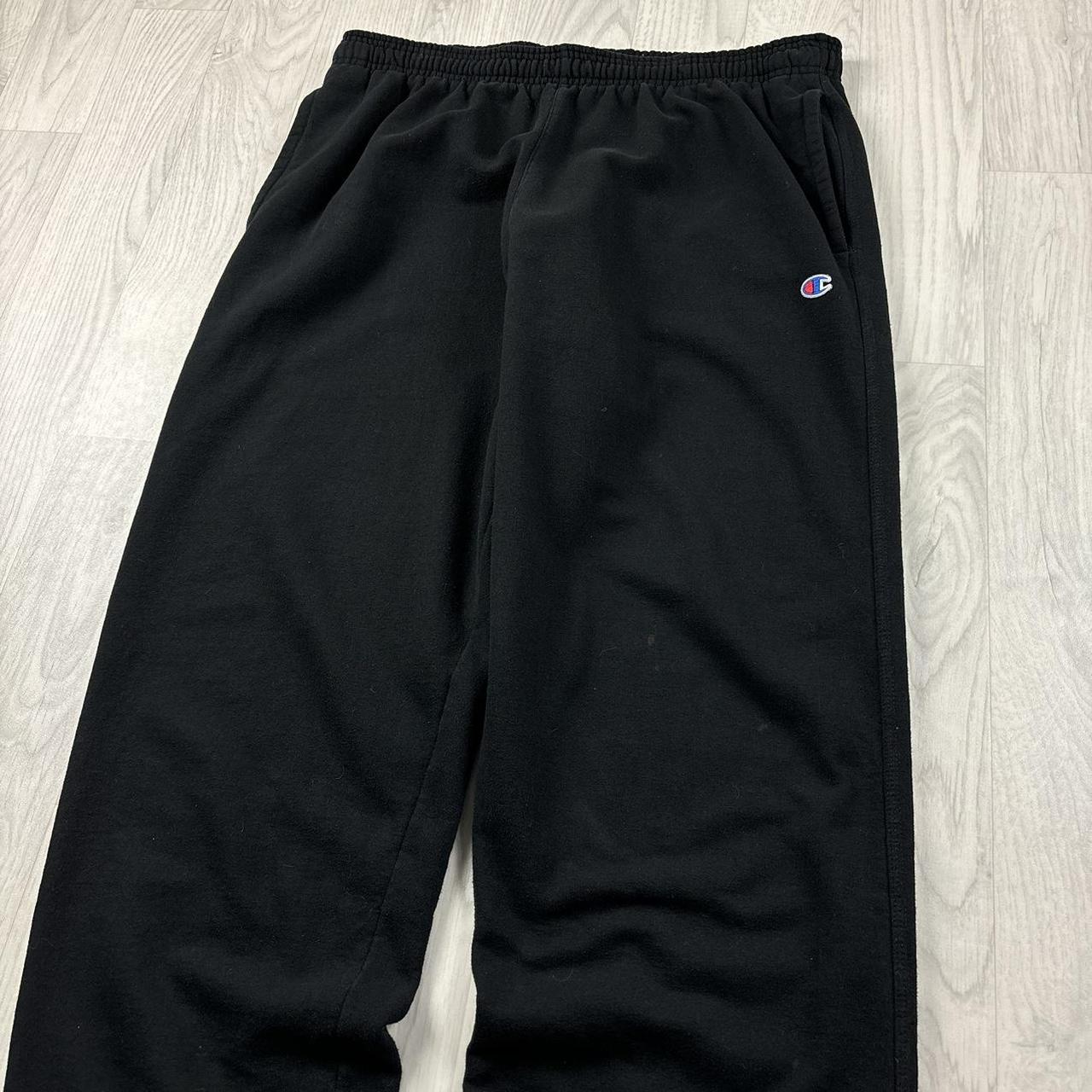 VINTAGE 00s CHAMPION BAGGY COTTON SWEATPANTS BLACK