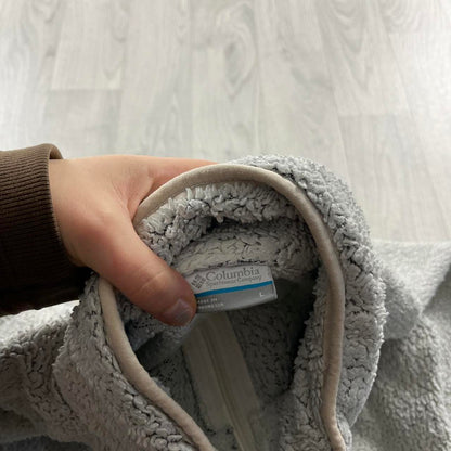 VINTAGE Y2K COLUMBIA ZIP UP FLEECE CREAM