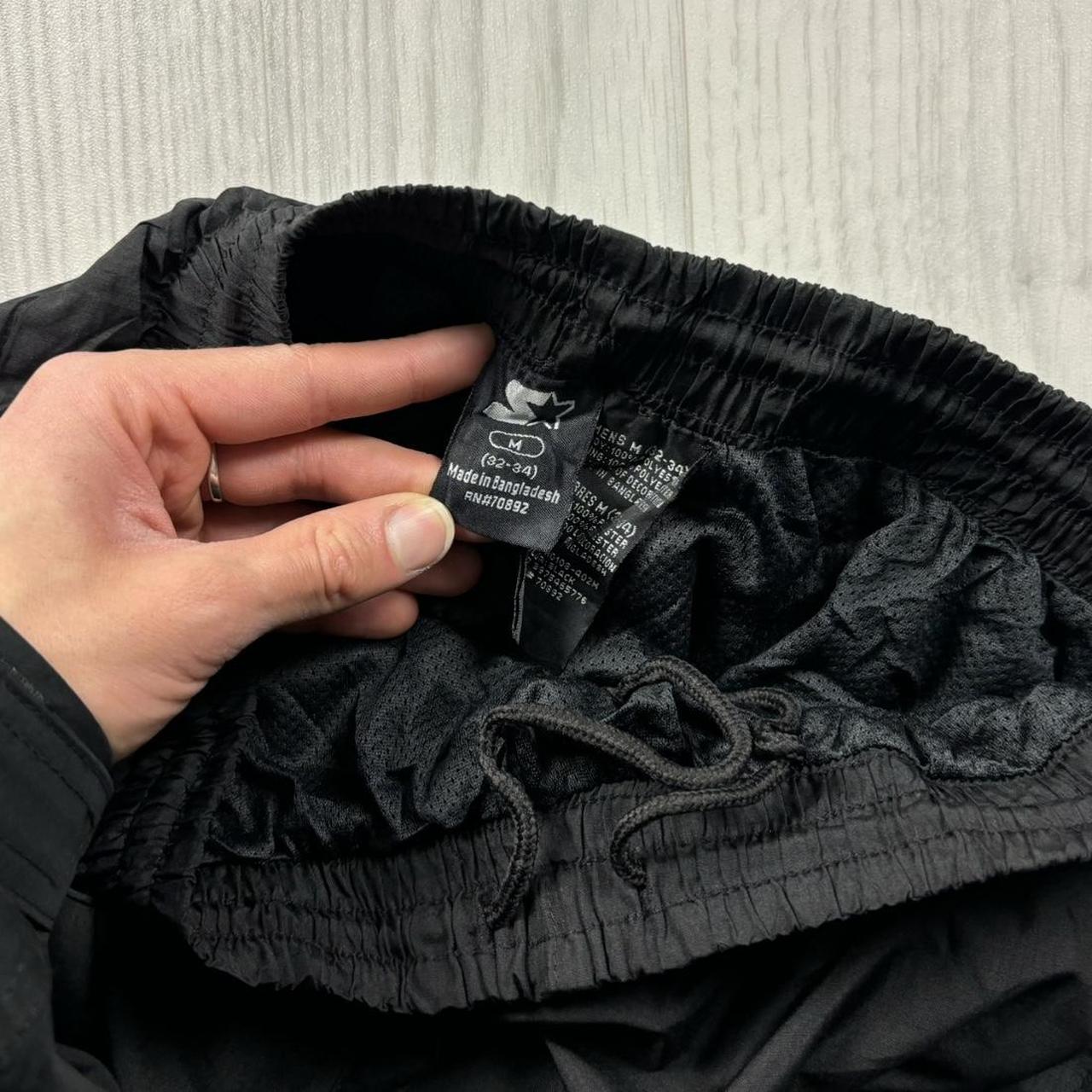 VINTAGE Y2K STARTER BAGGY TRACKSUIT BOTTOMS BLACK