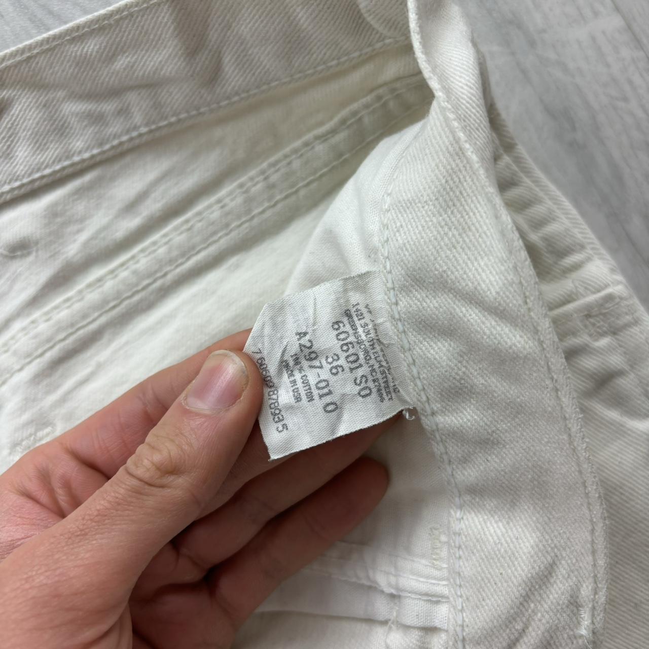 VINTAGE 00s WRANGLER BAGGY LOOSE JORTS CREAM / WHITE