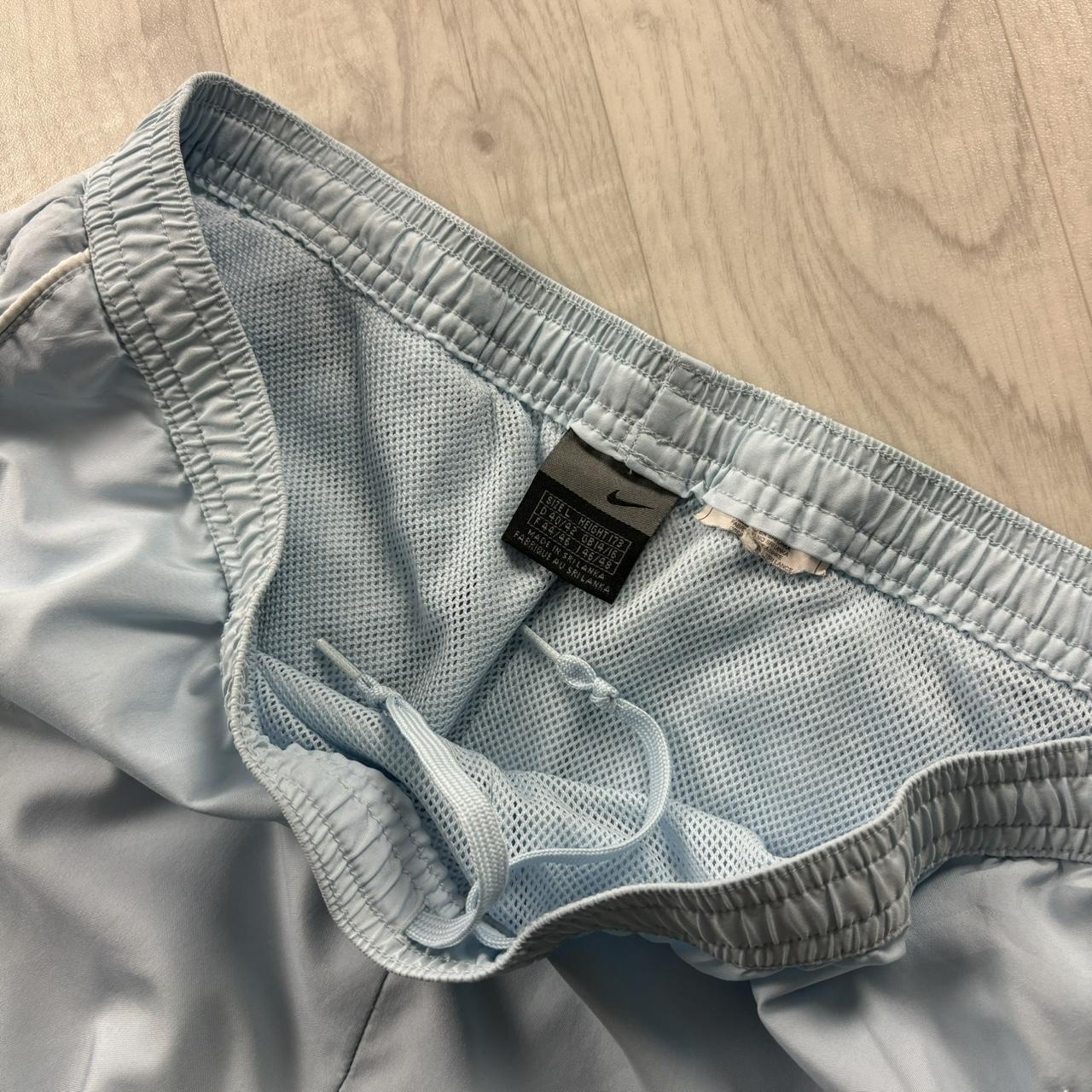 VINTAGE Y2K NIKE LOW RISE BAGGY TRACKSUIT BOTTOMS BABY BLUE