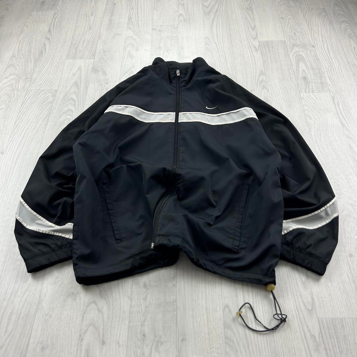 VINTAGE Y2K NIKE LIGHTWEIGHT TECHNICAL TRACK JACKET BLACK