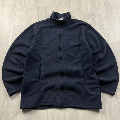 VINTAGE Y2K ADIDAS ZIP UP FLEECE NAVY