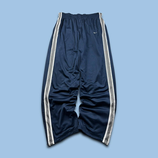 VINTAGE Y2K NIKE BAGGY REVERSIBLE TRACKSUIT BOTTOMS NAVY